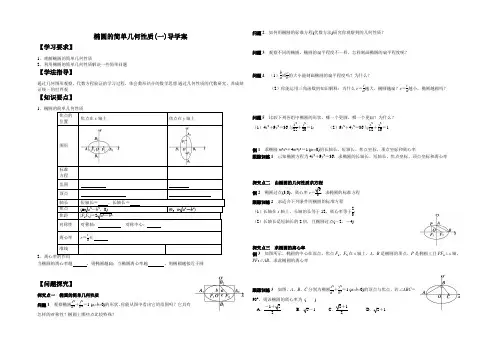 椭圆的简单几何性质(一)导学案