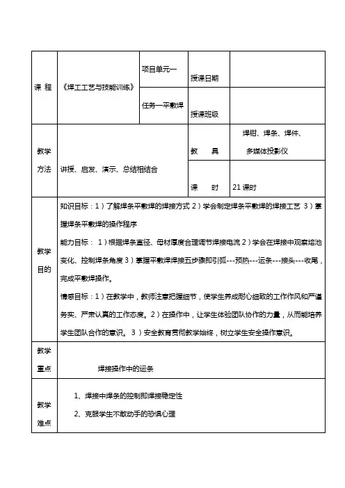 课题四平敷焊