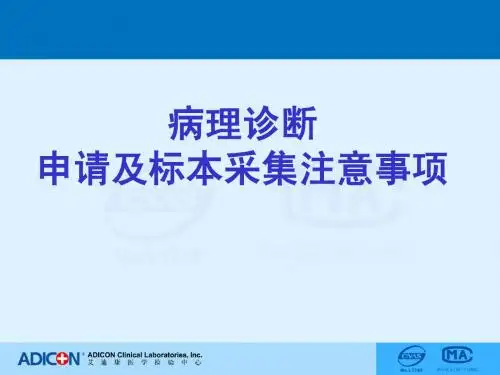 13组织病理申请及标本要求