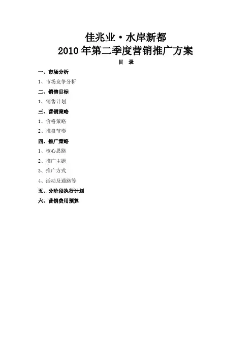 房地产经典营销推广报告
