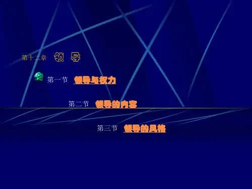 第十二章 领 导
