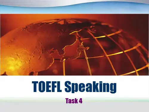 TOEFL Speaking Task 4