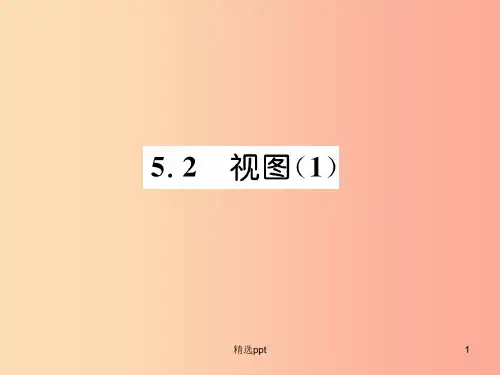 201X年秋九年级数学上册 第5章 投影与视图 5.2 视图(1)作业课件北师大版
