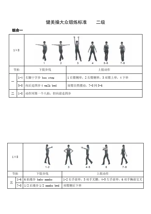 (完整word版)《全国健美操大众锻炼标准》第三套大众二级动作图解