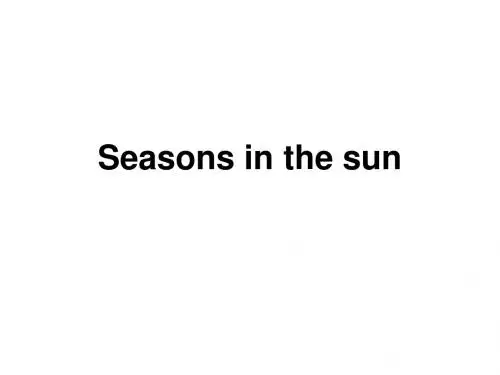 seasons in the sun