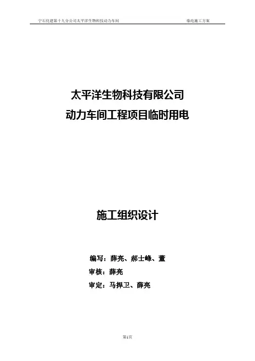 临电施工组织方案