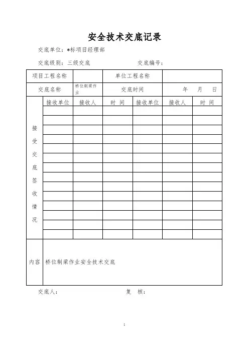 08桥位制梁作业安全技术交底 