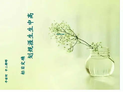 高中生生涯规划
