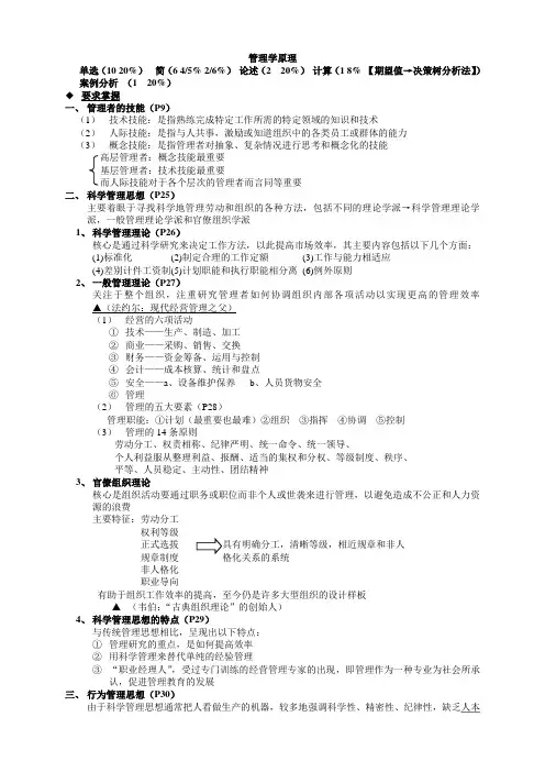 管理学原理复习资料 2