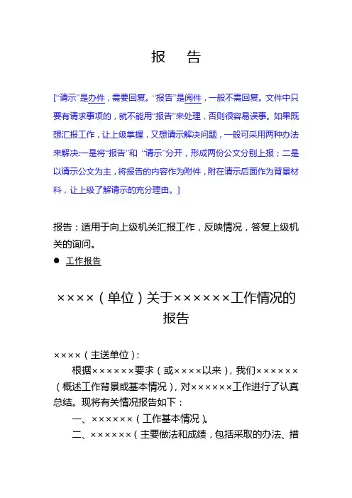 报告模板