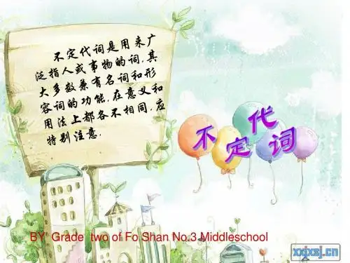 语法专项-不定代词