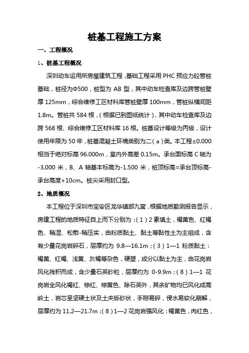 桩基工程施工方案