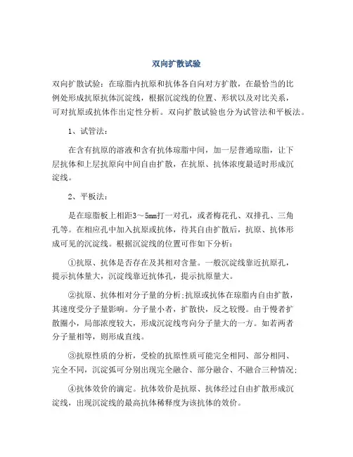 双向扩散试验