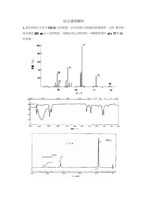 有机波谱综合谱图解析