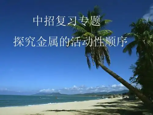 金属的活动性顺序