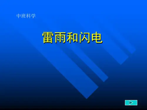 雷雨和闪电中班科学