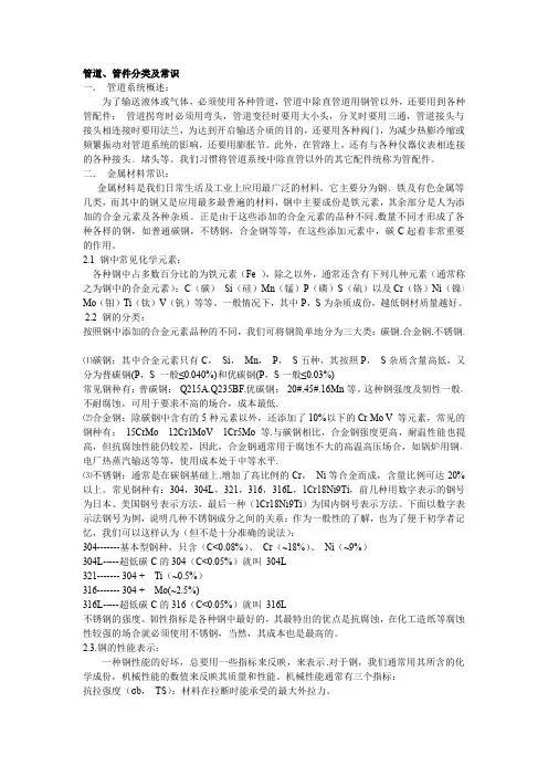 常用管件基础知识(包括弯头、法兰、三通)