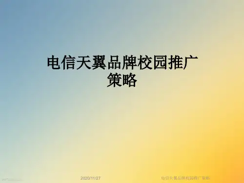 电信天翼品牌校园推广策略