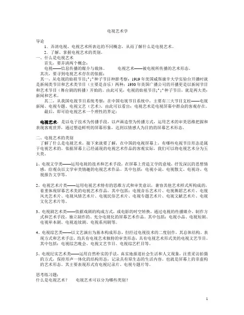 电视艺术学