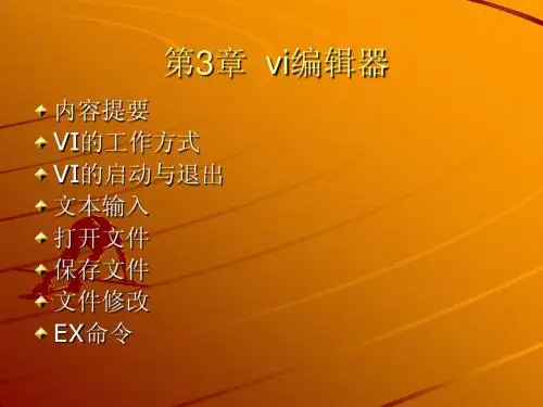 第3章 VI编辑器