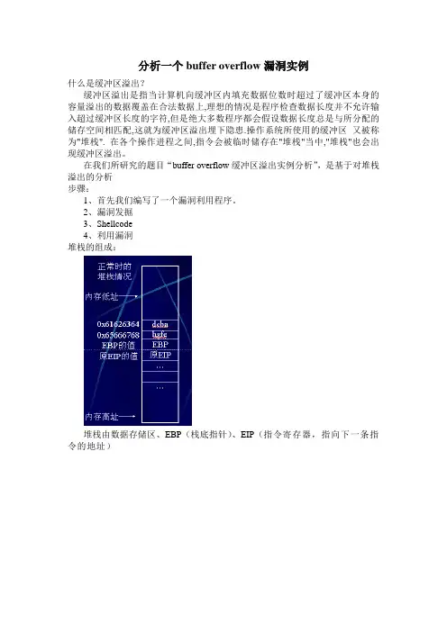 缓冲区溢出实例分析