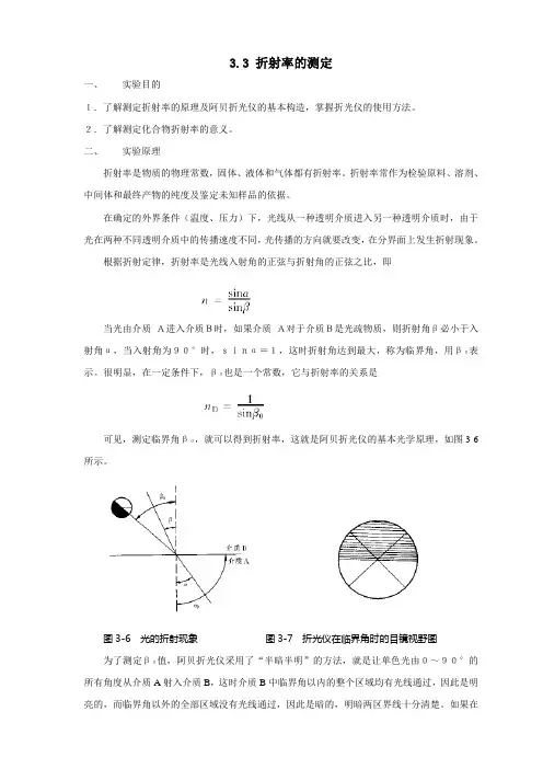 折射率的测定