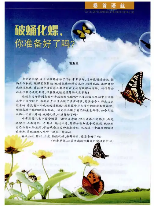 破蛹化蝶,你准备好了吗?