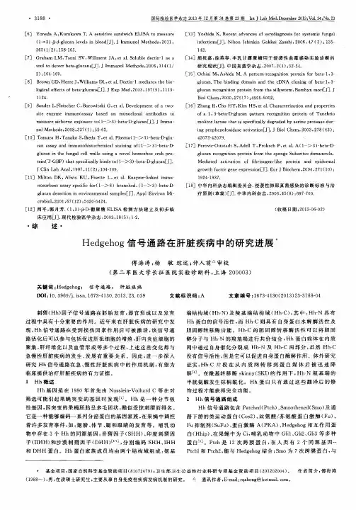 Hedgehog信号通路在肝脏疾病中的研究进展