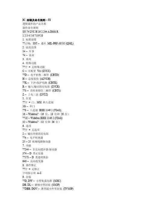 封装命名_TI_BB
