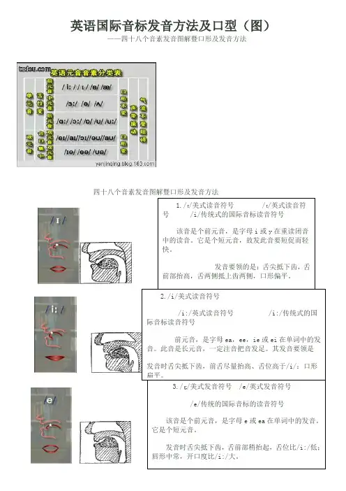 英语国际音标发音方法及口型(图)