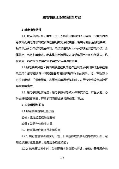 触电事故现场应急处置方案(精选.)