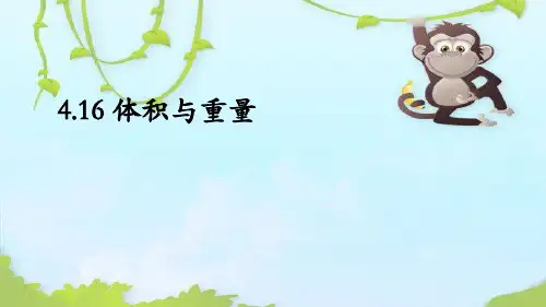 沪教版-数学--体积与重量