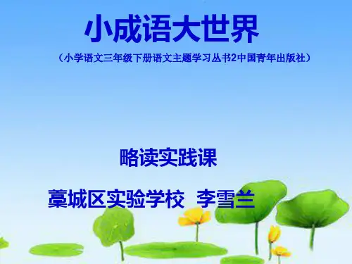 语文人教版三年级下册小成语大世界