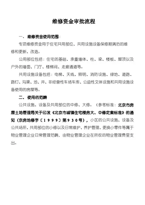 住宅专项维修资金申请使用流程