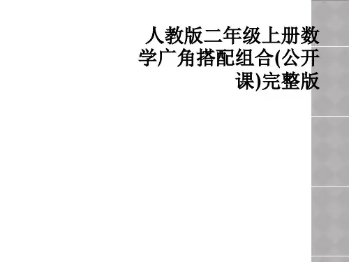 人教版二年级上册数学广角搭配组合(公开课)完整版