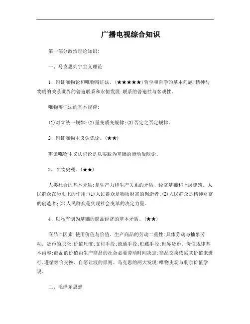 广播电视综合知识
