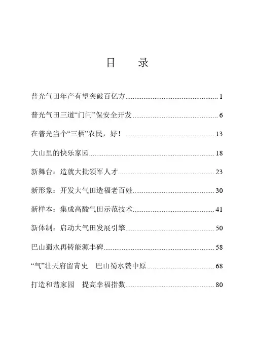 普光气田宣传资料(2012年7月)