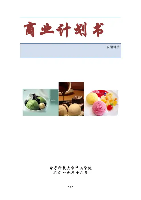 冰工厂雪糕店商业计划书(终极版)