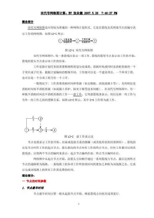 双代号网络图计算(新)