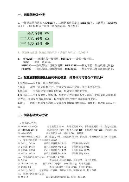 钢筋实用知识