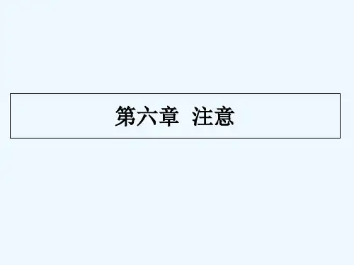 第六章 注意实验 PPT