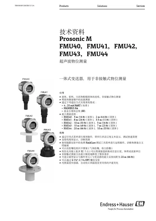 Prosonic+M+FMU40,FMU41,FMU42,FMU43,FMU44