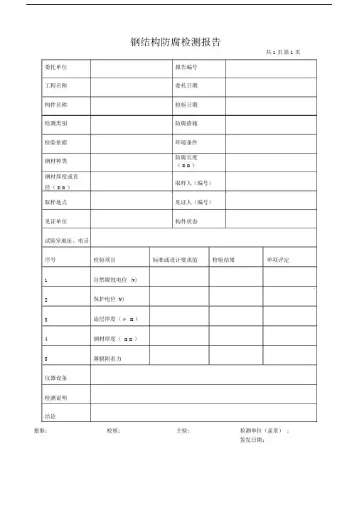 钢结构防腐检测报告.doc