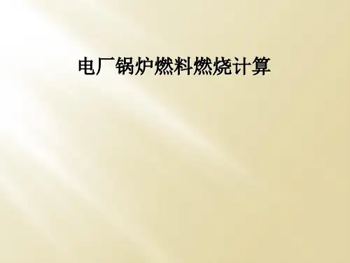 电厂锅炉燃料燃烧计算