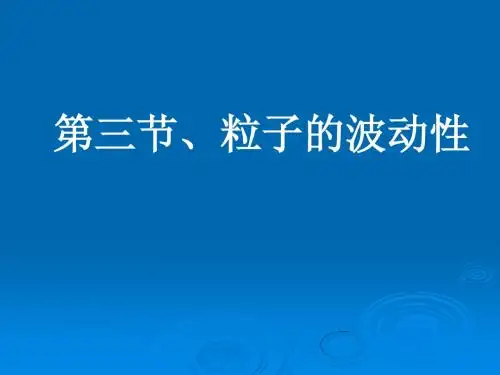 粒子的波动性1