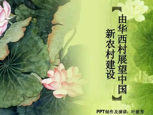 由华西村展望中国社会主义新农村