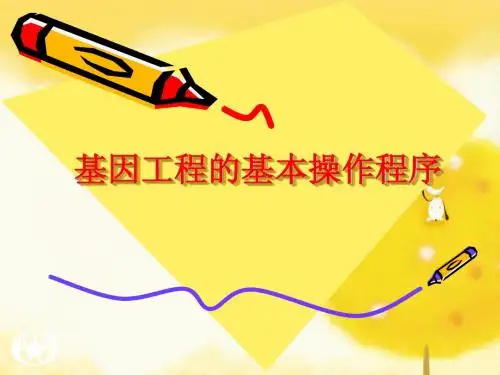 基因工程的基本操作程序