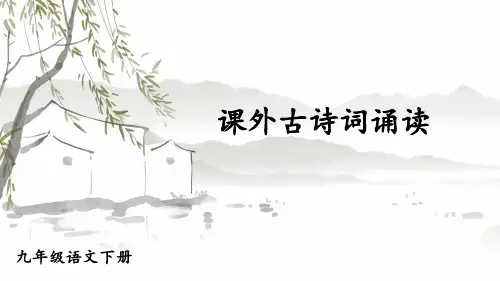 九下 课外古诗词诵读 《定风波》《临江仙》《太常引》《浣溪沙》优质课件》