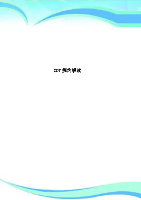 CDT规约解读