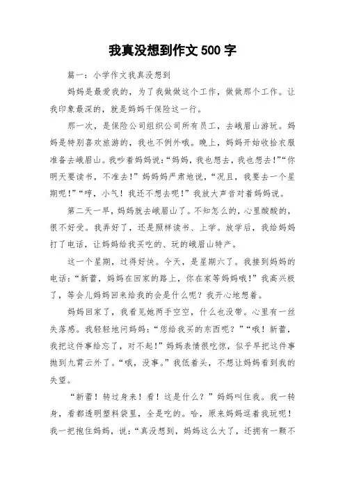 我真没想到作文500字_作文